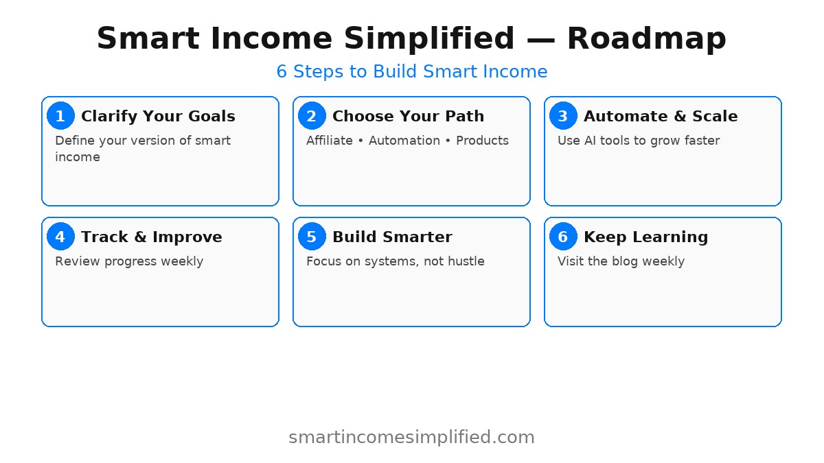 Smart Income Simplified roadmap to building digital income streams
